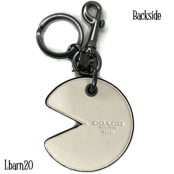 PAC MAN BAG CHARM (COACH F56751) BLACK/YELLOW RARE SOLD OUT! PAC-MAN KEYCHAIN - Picture 3 of 6